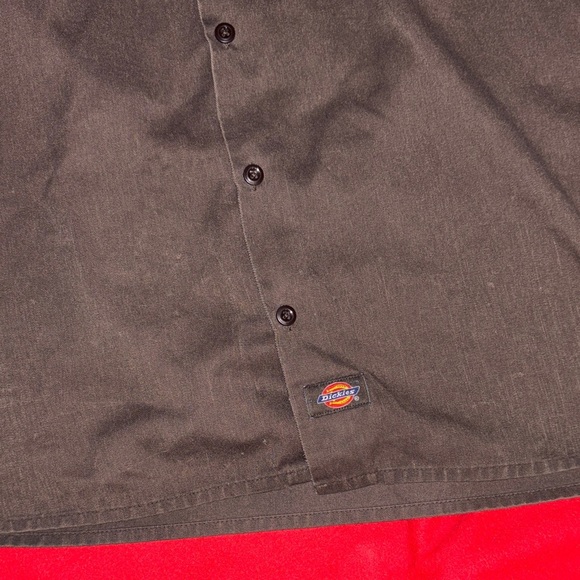 Dickies Brown Casual Button Down Shirt - Picture 2 of 7